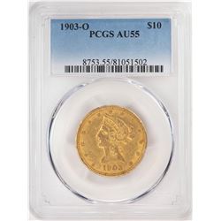1903-O $10 Liberty Head Eagle Gold Coin PCGS AU55