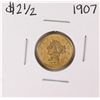 Image 1 : 1907 $2 1/2 Liberty Head Quarter Eagle Gold Coin