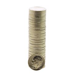 Roll of (50) Brilliant Uncirculated 1964-D Roosevelt Dime Coins
