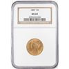 Image 1 : 1897 $5 Liberty Head Half Eagle Gold Coin NGC MS62