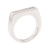 Image 4 : Platinum 0.40 ctw Diamond Flat Top Ring