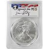 Image 1 : 2016-W $1 Burnished American Silver Eagle Coin PCGS SP70 First Strike Moy Signature