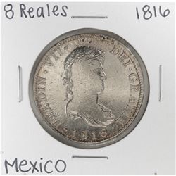 1816 Mo Mexico 8 Reales Silver Coin