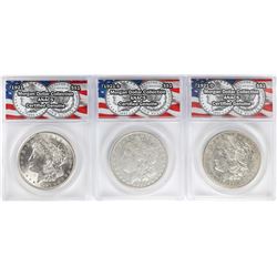 Lot of 1921-P/D/S $1 Morgan Silver Dollar Coins ANACS Certified Genuine