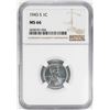 Image 1 : 1943-S Steel Lincoln Wheat Cent Coin NGC MS66