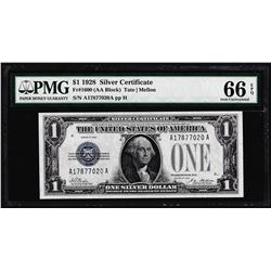 1928 $1 Funnyback Silver Certificate Note Fr.1600 PMG Gem Uncirculated 66EPQ