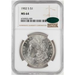 1902-S $1 Morgan Silver Dollar Coin NGC MS64 CAC