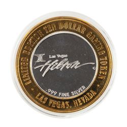 .999 Silver Hilton Las Vegas, Nevada $10 Casino Limited Edition Gaming Token