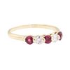 Image 1 : 14KT Yellow Gold 0.75 ctw Ruby and Diamond Ring
