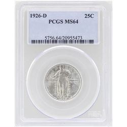 1926-D Standing Quarter Silver Coin PCGS MS64