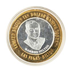 .999 Silver Hilton Las Vegas, Nevada $10 Casino Limited Edition Gaming Token