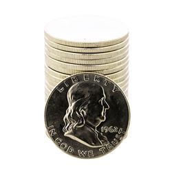 Roll of (20) Brilliant Uncirculated 1962-D Franklin Half Dollar Coins