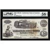 Image 1 : 1862 $100 Confederate States of America Note T-40 PMG About Uncirculated 58EPQ