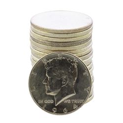 Roll of (20) Brilliant Uncirculated 1964-D Kennedy Half Dollar Coins