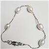 Image 1 : SILVER FRESH WATER PEARL BRACELET