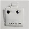 Image 1 : 10K YELLOW GOLD AND SAPPHIRE EARRINGS