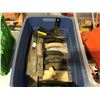 Image 2 : 2 BIN LOT OF ASSTD TROWELS & PAINTING EQUIPMENT (TRAYS/BRUSHES/EDGERS ETC)