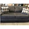 Image 2 : SIGNATURE DESIGN BY ASHLEY DARK GREY UPHOLSTERED SOFA (7' X 37.5") & LOVE SEAT SET (63" X 37.5")