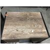 Image 2 : PARAMOUNT BROWN WOODGRAIN COFFEE TABLE WITH 2 END TABLES (1 END TABLE HAS SCREW HOLES IN TOP)