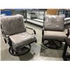 Image 1 : PATIOFLARE CAST ALUMINUM SWIVEL PATIO CHAIRS X 2