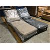 Image 1 : PATIOFLARE LAURA KD WICKER LOUNGERS - BROWN WICKER -TAN FABRIC  & GREY WICKER -DARK GREY FABRIC