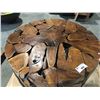 Image 2 : UNIQUE ROUND TEAK TABLE (APPROX 43" DIAMETER) - MSRP $2666