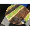 Image 2 : ROUND WOOD AND METAL DRUM TYPE TABLE (APPROX 27.5" DIAMETER & 14" HIGH)