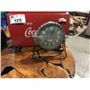 Image 1 : COCA COLA INSULATED ICEBOX AND BOTTLE CAP STYLE METAL CLOCK (APPROX 8" DIAMETER FACE)