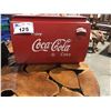Image 2 : COCA COLA INSULATED ICEBOX AND BOTTLE CAP STYLE METAL CLOCK (APPROX 8" DIAMETER FACE)