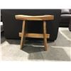 Image 1 : TEAK STOOL - (APPROX 18" W X 18.5" H)