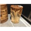 Image 1 : TEAK SIDE TABLE/STOOL (APPROX 10.5" DIAMETER X 16" H)