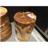 Image 2 : TEAK SIDE TABLE/STOOL (APPROX 10.5" DIAMETER X 16" H)