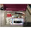 Image 2 : LARGE LOT OF ASSORTED FISHING TACKLE AND BOXES - LARGE & SMALL LURES, LOADED TACKLE BOX, SPINNERS