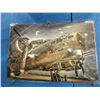 Image 2 : METAL TRIPLE PROP CLOCK WITH APPROX 36" PROP EXTENSION & METAL LIBERTY BELL PICTURE