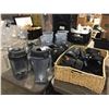 Image 1 : SMALL TABLE LOT OF VARIOUS VITAMIX PITCHERS (VARIOUS SIZES) & LIDS