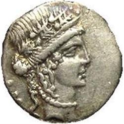 Julius Caesar. 48-47 B.C. AR denarius (16 mm). Rome. He Julius Caesar.