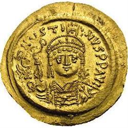 Justin II. A.D. 565-578. AV solidus (23 mm, 4.47 g). Co Justin II.