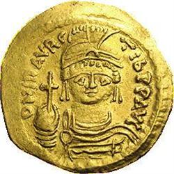 Maurice Tiberius. A.D. 582-602. AV solidus (21 mm, 4.41 Maurice Tiberius.