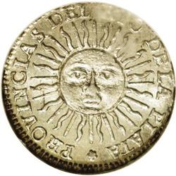 , . 1000 MS MS64 NGC. Rio de la Plata. 1/2 Real 1815F-PTS, 