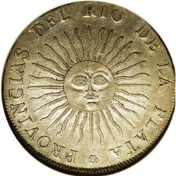 , . 1000 MS XF45 NGC. Rio de la Plata. 4 Reales 1813J-PTS, 