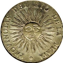 , . 1000 MS XF45 NGC. Rio de la Plata. 4 Reales 1815F-PTS, 