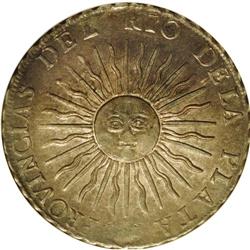 , . 1000 MS AU58 NGC. Rio de la Plata. 8 Soles 1815FL-PTS, 