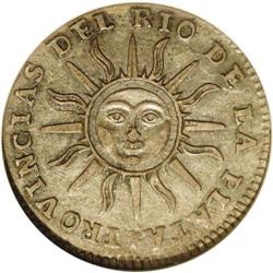 Rio de la Plata. Real 1824RA-DS, KM17, XF45 NGC, attrac Rio de la Plata (La Rioja). Real 1824RA-DS, 