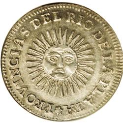 Rio de la Plata. 2 Soles 1826RA, KM18, medal alignment, Rio de la Plata. 2 Soles 1826RA, 