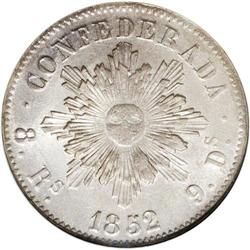 Cordoba. 8 Reales 1852, KM32, MS63 NGC, full luster wit Cordoba. 8 Reales 1852, 