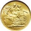Image 2 : George V Gold Sovereign 1921S, KM29, MS64 NGC. Fully lu George V Gold Sovereign 1921S,