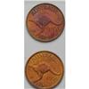 Image 2 : Elizabeth II 1956 Proof Penny Pair, KM56, Perth (with d Elizabeth II 1956 Proof Penny Pair, 