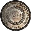 Image 2 : Pedro II 1200 Reis 1834, KM454, well struck XF. One of Pedro II 1200 Reis 1834,