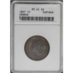 Victoria Cent 1897, KM1, ANACS, certified MS64 Red brow Victoria Cent 1897,
