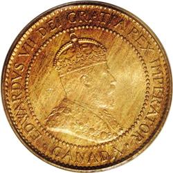 Edward VII Cent 1908, KM8, PCGS graded MS65 Red, the re Edward VII Cent 1908,